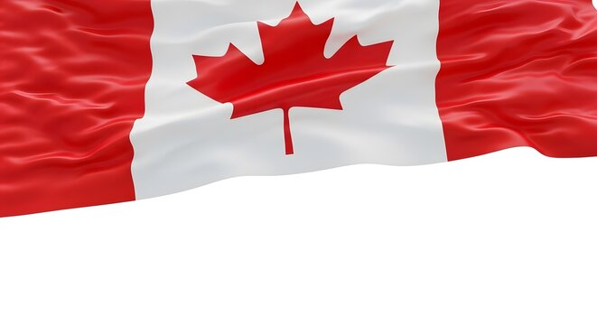 Waving canadian flag a symbol of national pride and identity