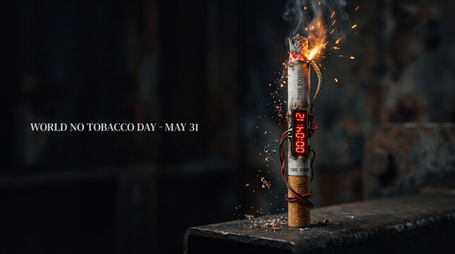 time bomb with burning fuse and digital timer high quality professional
