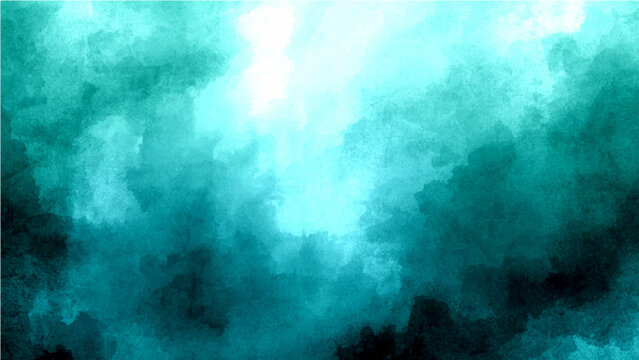Abstract blue grunge background texture featuring dark storm clouds and bright light patterns with a smoky space backdrop