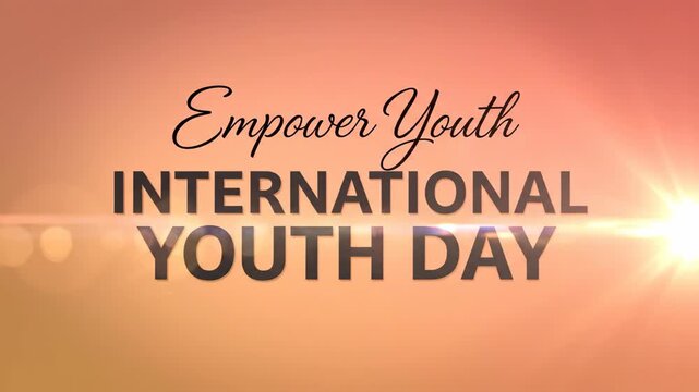 Empower Youth International Youth Day graphic with bright background