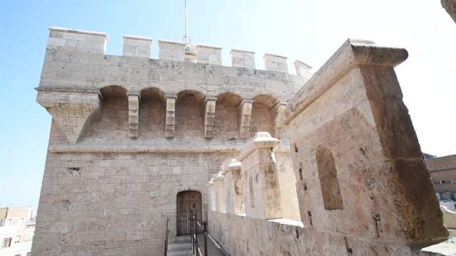Famous Quart Towers Landmark in Valencia Spain