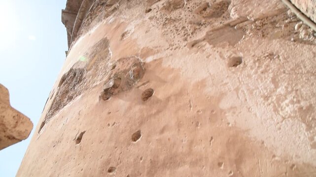 Historic Cannonball Marks on Quart Towers from French Siege in 1808