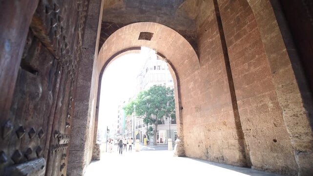 Gothic Architecture of the Famous Quart Towers Valencia