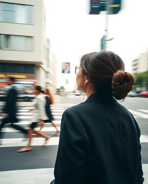 Business People Walking on City Street
