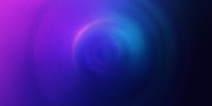 Abstract circular gradient background with deep purple and blue neon light tones creating soft radial hypnotic visual effect.