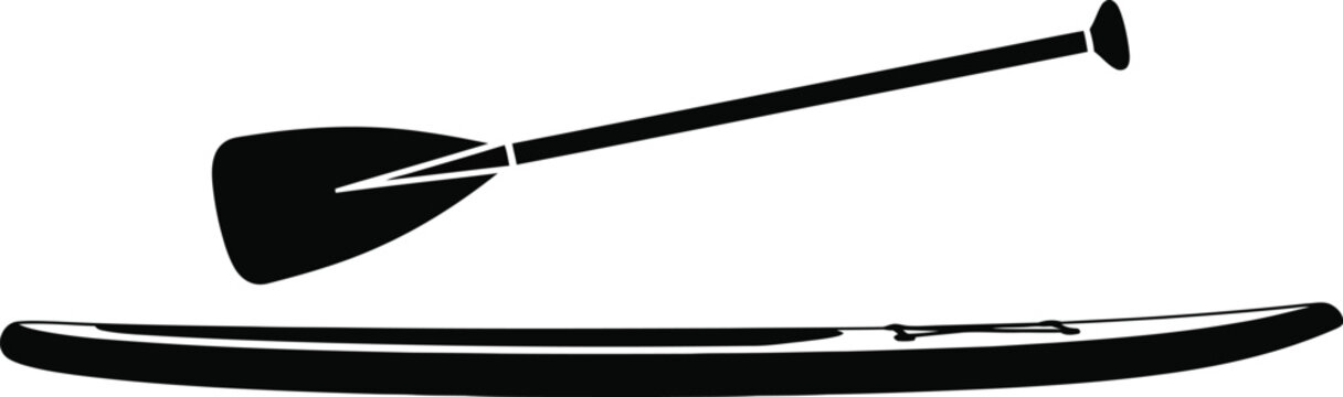 Black paddleboard, stand up paddle, SUP, oar, water sports, recreation