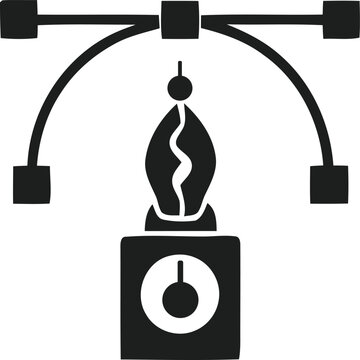 Seismic activity icon earthquake detection and measurement symbol