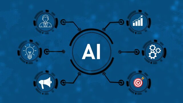 Futuristic Artificial Intelligence Brain with Digital Network Connection Technology Background, Big Data, Machine Learning Concept