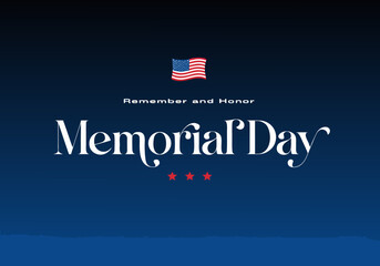Fototapeta premium Memorial Day poster vector illustration honoring fallen heroes, remembering sacrifice, patriotism, and national pride with respect.