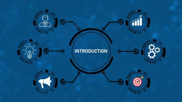 Business, Technology, Internet and network concept. virtual screen of the future and sees the inscription: Introduction.
