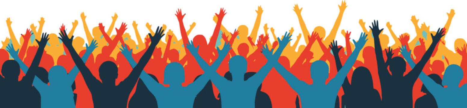 Abstract crowd silhouette a vibrant representation of people and unity