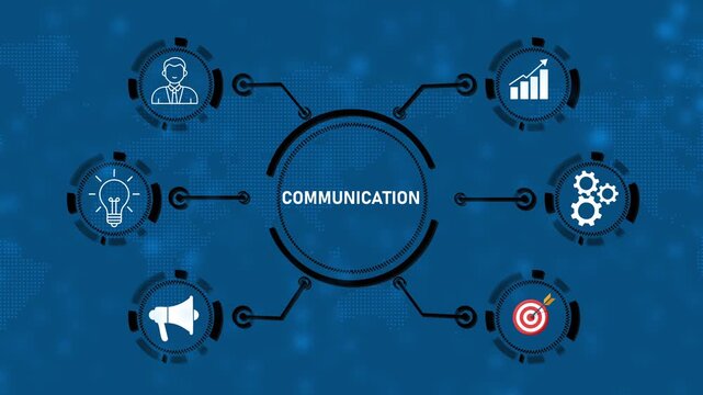Communication Concept, Business Interaction, Digital Network, Team Collaboration, Information Exchange, Modern Technology, Social Media Connection, Global Communication System
