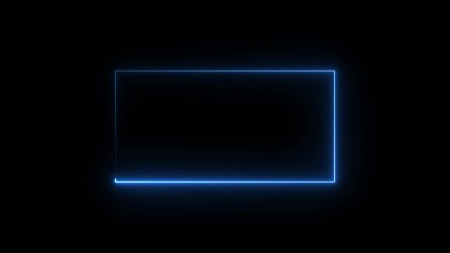 lowing neon rectangles abstract background. abstract glowing neon rectangle border frame. Rectangle neon glowing frame background.