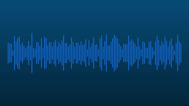 Audio frequency waveform, graphical representation of the voice signal. Sound wave rhythm. Abstract music pulse background. frequency spectrum.