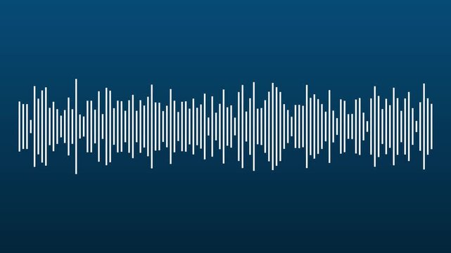 Audio frequency waveform, graphical representation of the voice signal. Sound wave rhythm. Abstract music pulse background. frequency spectrum.