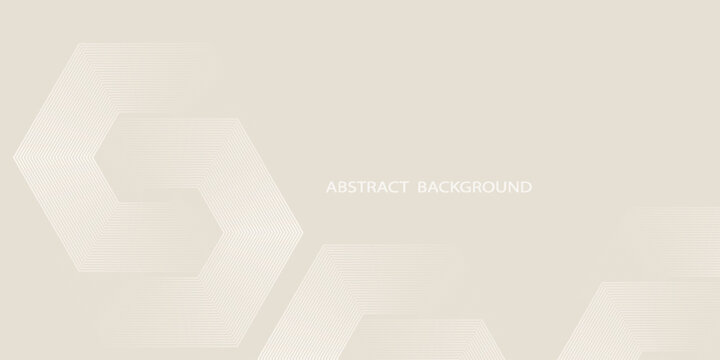 Abstract background with glowing white geometric line design. Modern glossy white hexagon line pattern for covers, posters, banners, presentations, and certificates.