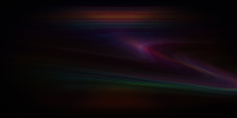 Fototapeta premium Abstract dark backdrop with subtle colorful light waves and soft film grain texture for digital creative visual art designs.