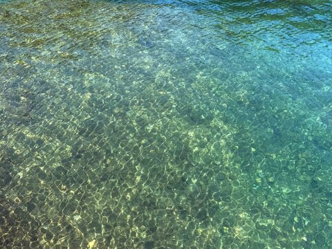 Sea green water calm surface aqua background.