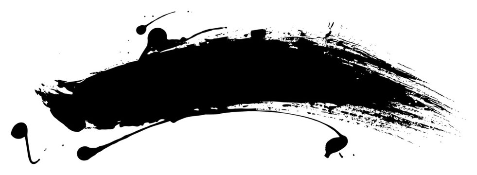 Grunge Brush Stroke Banner Label Vector