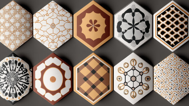 Contemporary Octagon Geometric Pattern design background