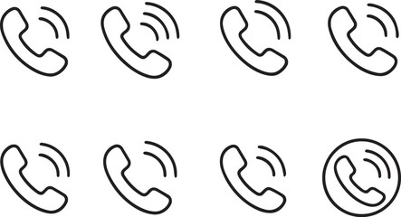 Obraz premium Vector illustration of phone icons