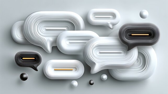 Isometric view of various office supplies and stationery