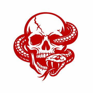 Logo de manicomio con serpiente