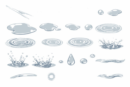 Efectos de agua en vector