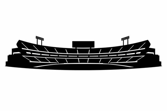 Estadio en silueta minimalista