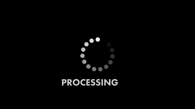 System Loading Level Progress Screen with Animated Rotating Circle 4K