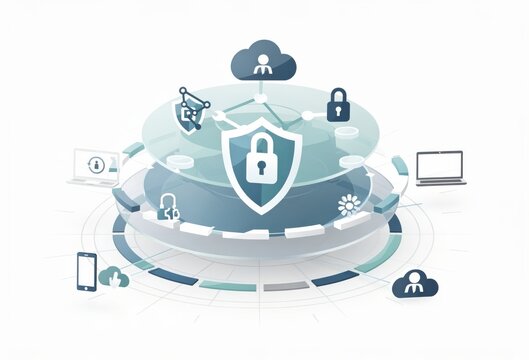 Secure Data Transfer System with Multiple Layers of Protection Ensuring Confidentiality and Integrity in Digital Communications captured with clarity