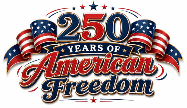 Celebrating 250 years of american freedom a patriotic emblem