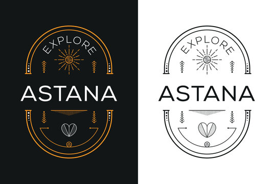 Explore Astana City Design, Vector illustration.