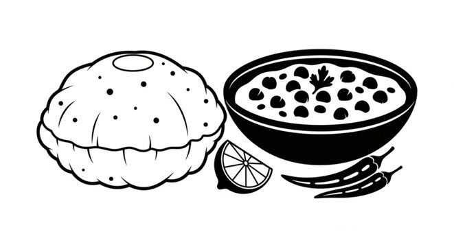 black and white illustration of easter eggs as a sweet dessert snack design