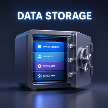 Digital Data Storage Safe: Secure Organization of Application, User, System, and Backup Information in a Dark, Abstract Cyber Environment