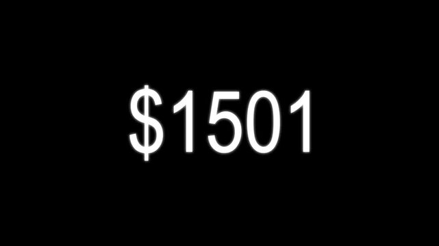 Minimalist, animation, of, 3000, dollars, text, with, glowing, white, outline, on, black, background, perfect, for, financial, goals, and, business, price, reveals.
