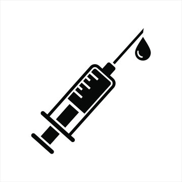 Syringe with a drop of liquid medical equipment science equipment health care medical treatment research tool injection medicine treatment illustration laboratory research hypodermic