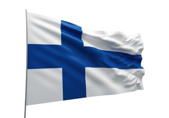 Obraz premium Flag of finland waving in the wind