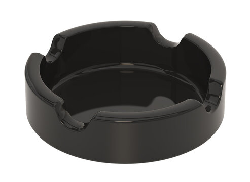 Ashtray isolated on transparent background. 3D illustration