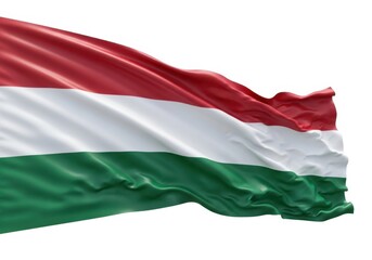 Fototapeta premium Waving flag of hungary isolated on white background