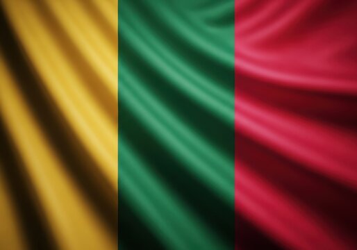 Flag of guinea waving in the wind