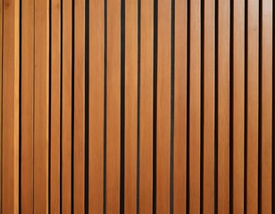 Fototapeta premium Modern wooden slat wall panels with natural light and shadows, minimalist interior background