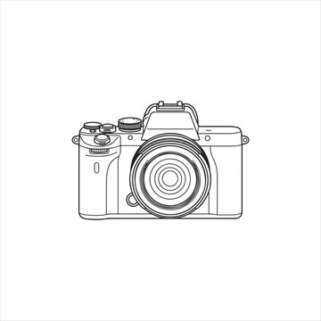 Digital single lens reflex camera with large lens and dials on top