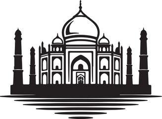 Fototapeta premium Taj Mahal icon.