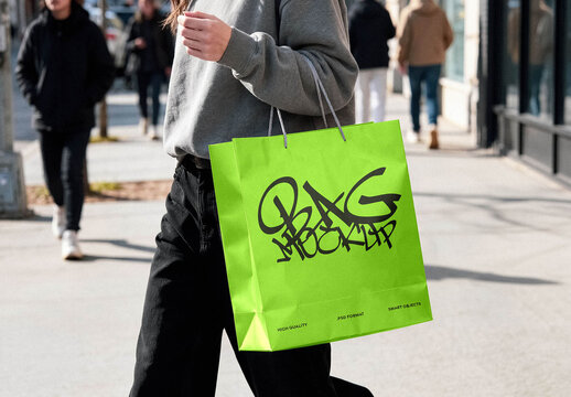 Retail Bag Mockup &ndash; with Rope Handles Packaging Branding Presentation (PSD)