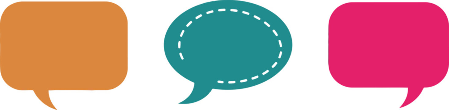 Three colorful chat bubbles Vector