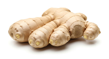 Fototapeta premium Fresh Ginger Root with Textured Skin, Showcasing Its Unique Shape and Earthy Tones Concept Delicious Food