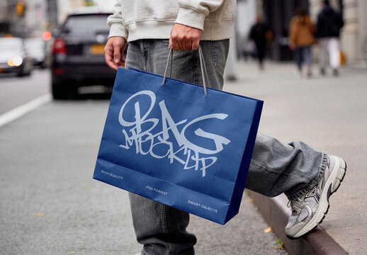 Shopping Bag Mockup &ndash; Handheld Packaging Branding Presentation (PSD)