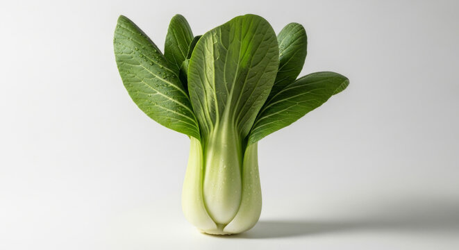 Fresh Bok Choy with Vibrant Green Leaves, Showcasing Its Natural Beauty and Crisp Texture Concept Delicious Food