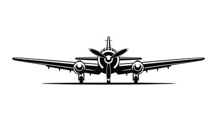 Keywords black and white line of a vintage biplane aircraft airplane aviation © bddesigner15